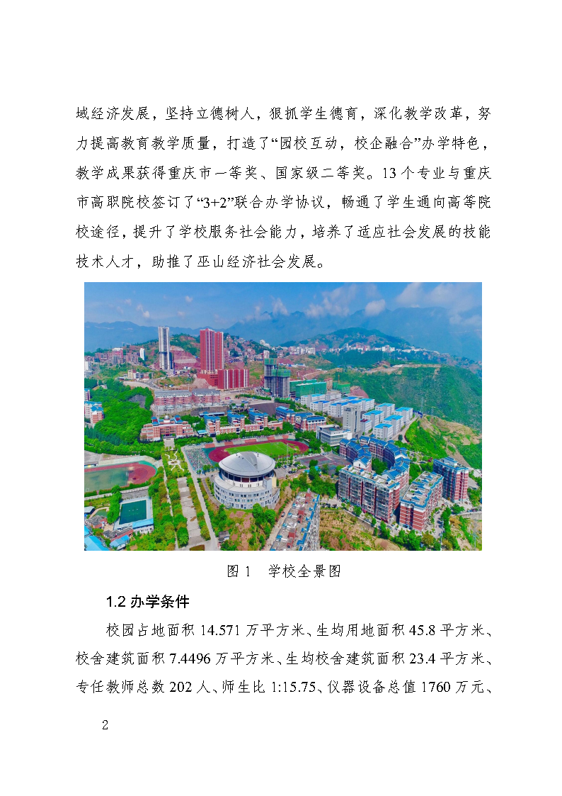 巫山职教中心2023年年度报告