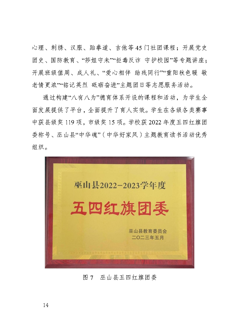 巫山职教中心2023年年度报告