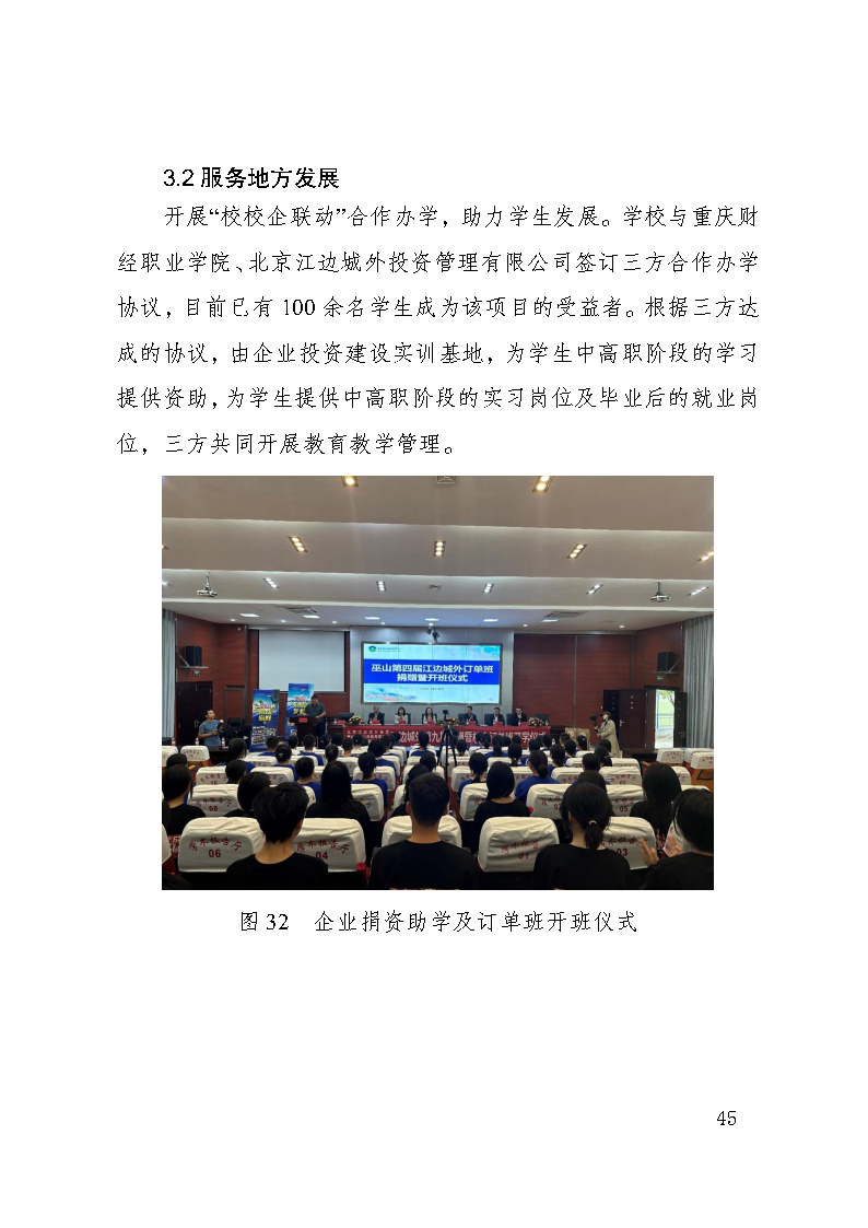 巫山职教中心2023年年度报告