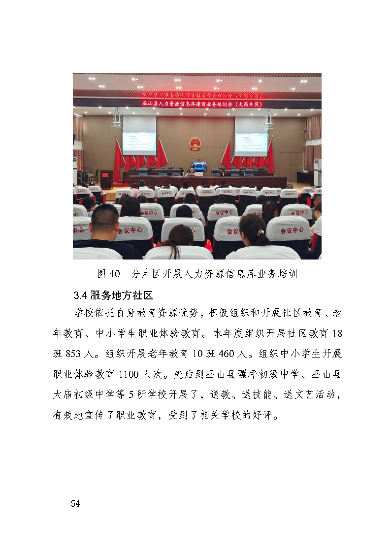 巫山职教中心2023年年度报告