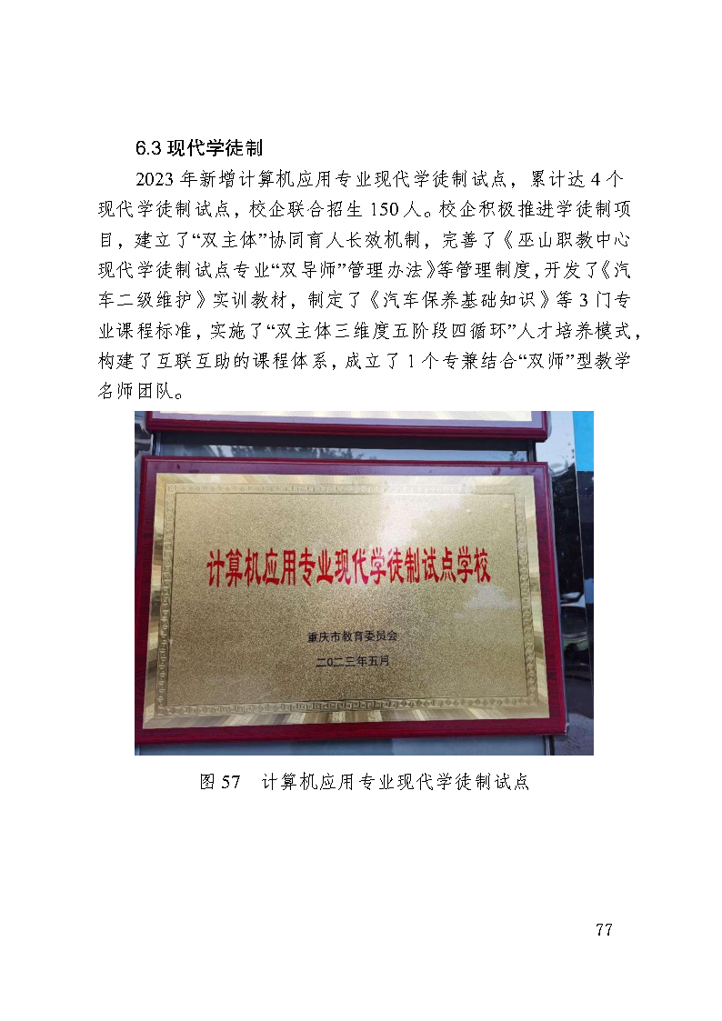 巫山职教中心2023年年度报告