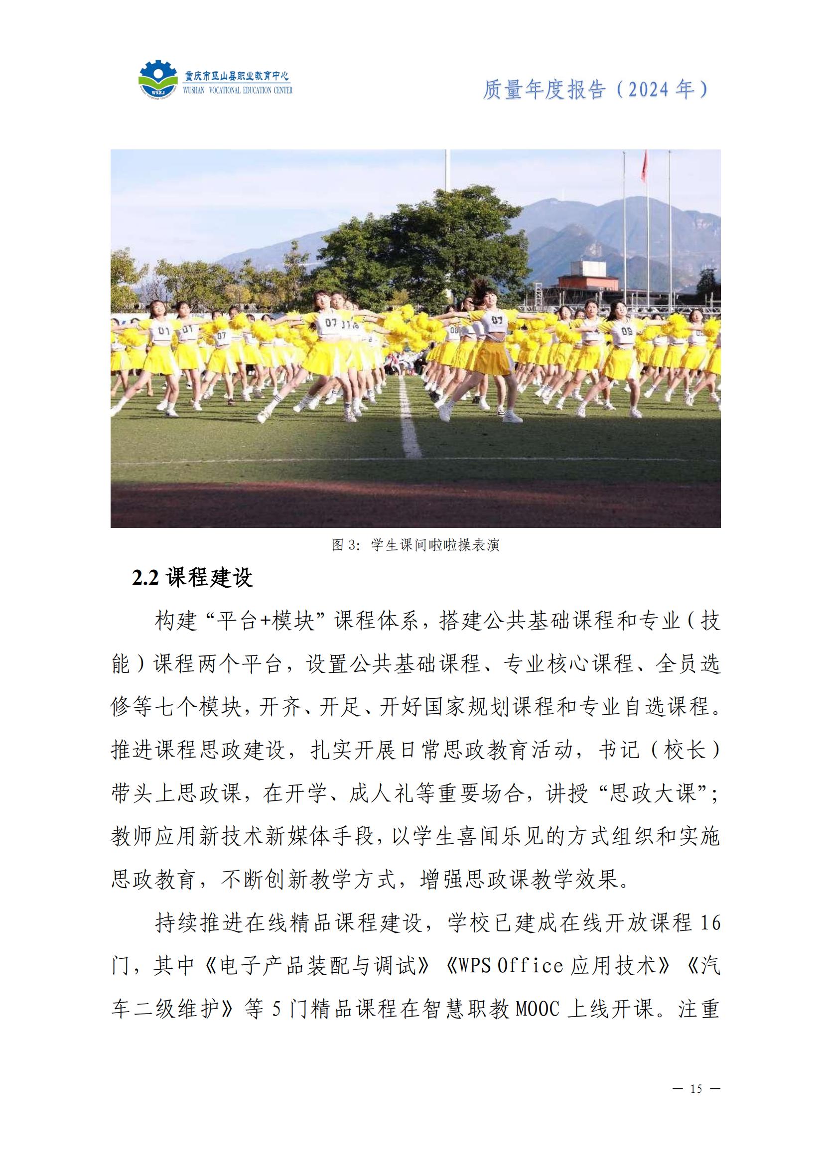 巫山职教中心2024年年度报告